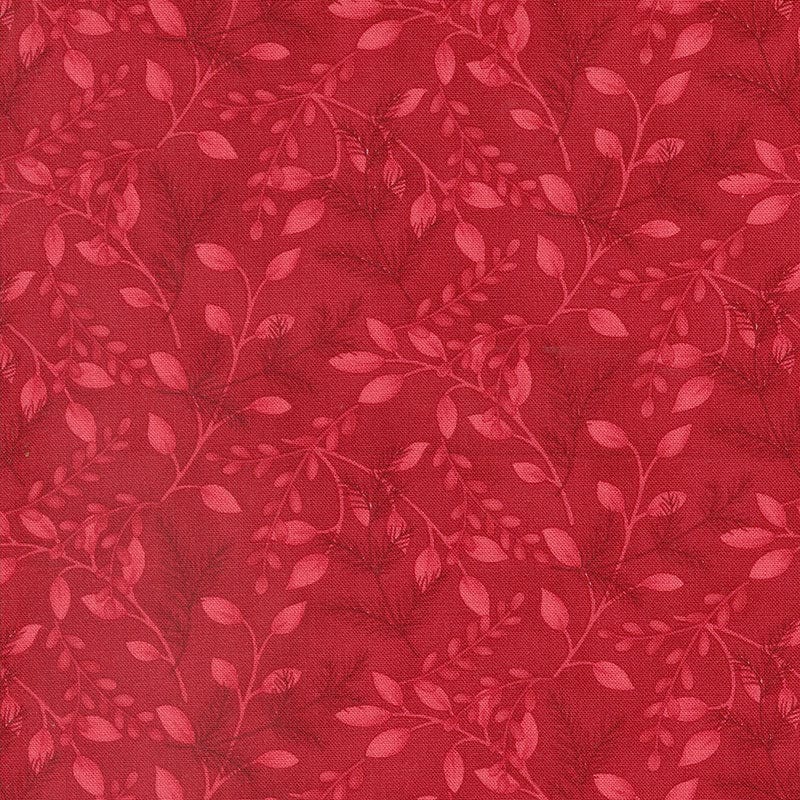 Moda Fabric Moda Woodland Winter Greenery Cardinal Red 56093-13