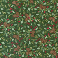 Moda Fabric Moda Woodland Winter Pinecones Pine Green 56094-14