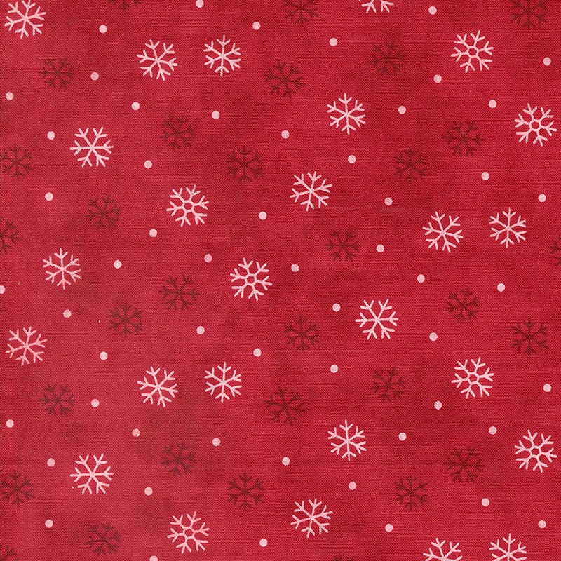 Moda Fabric Moda Woodland Winter Snowflake Cardinal Red 56097-13