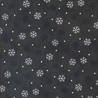 Moda Fabric Moda Woodland Winter Snowflake Charcoal Black 56097-17