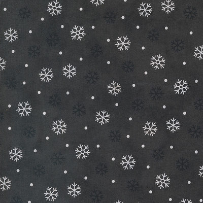 Moda Fabric Moda Woodland Winter Snowflake Charcoal Black 56097-17