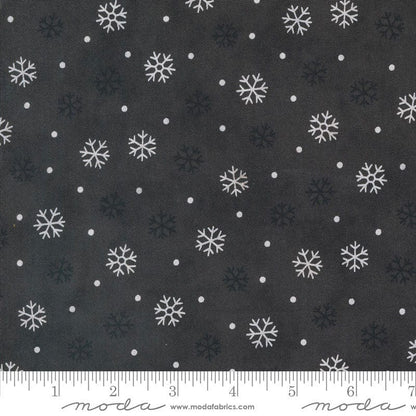 Moda Fabric Moda Woodland Winter Snowflake Charcoal Black 56097-17