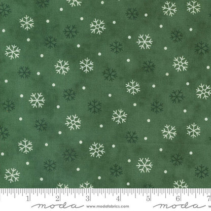 Moda Fabric Moda Woodland Winter Snowflake Pine Green 56097-14