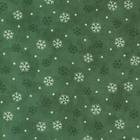 Moda Fabric Moda Woodland Winter Snowflake Pine Green 56097-14