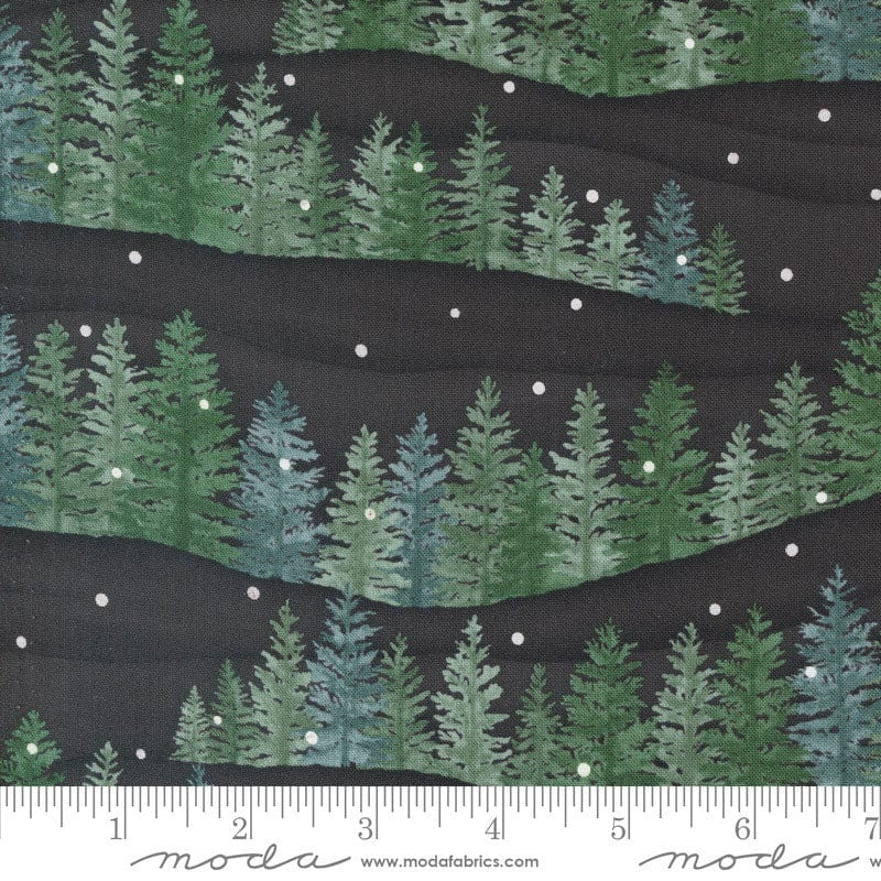 Moda Fabric Moda Woodland Winter Tree Line Charcoal Black 56091-17