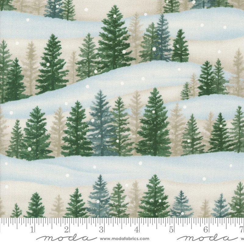 Moda Fabric Moda Woodland Winter Tree Line Snowy White 56091-11