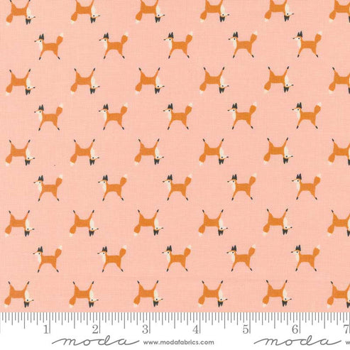 Moda Fabric Moda Woodland Wonder Fox Trot Blush 48394-18  - The Sewing Studio