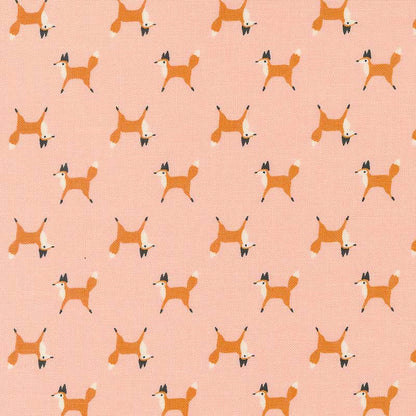 Moda Fabric Moda Woodland Wonder Fox Trot Blush 48394-18  - The Sewing Studio