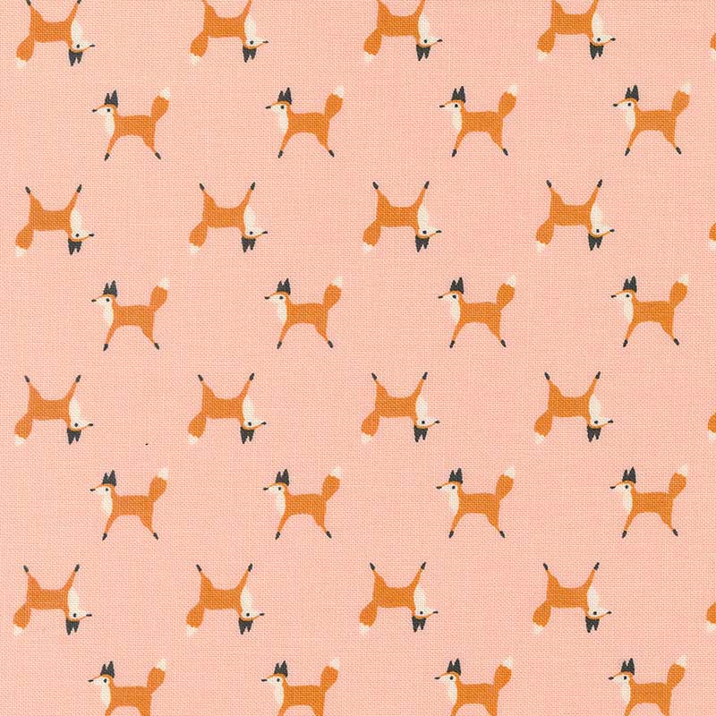 Moda Fabric Moda Woodland Wonder Fox Trot Blush 48394-18  - The Sewing Studio