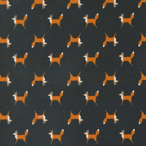 Moda Fabric Moda Woodland Wonder Fox Trot Midnight 48394-21  - The Sewing Studio