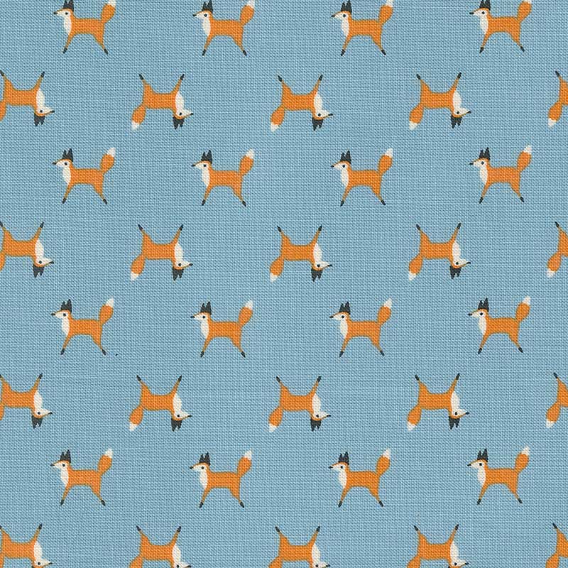 Moda Fabric Moda Woodland Wonder Fox Trot Sky 48394-16  - The Sewing Studio