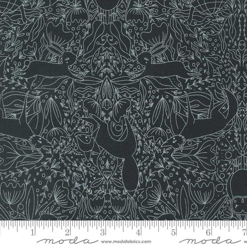 Moda Fabric Moda Woodland Wonder Frolic Midnight 48395-21  - The Sewing Studio