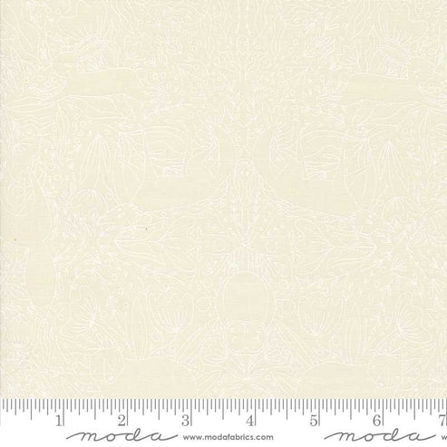 Moda Fabric Moda Woodland Wonder Frolic White 48395-31  - The Sewing Studio