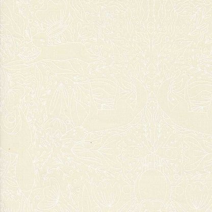 Moda Fabric Moda Woodland Wonder Frolic White 48395-31  - The Sewing Studio