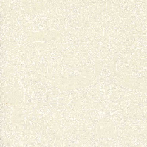 Moda Fabric Moda Woodland Wonder Frolic White 48395-31  - The Sewing Studio