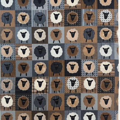 Moda Farmhouse Flannels III Wooly Sheep fabric Panel 49108-12F