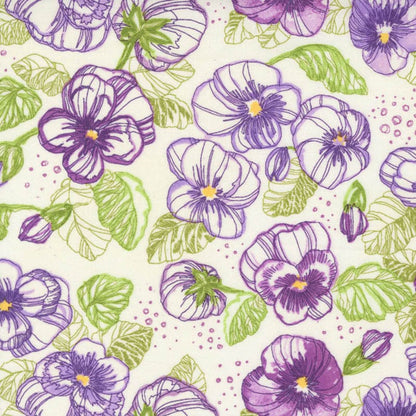 Moda Fabric Moda Pansys Posies  - The Sewing Studio