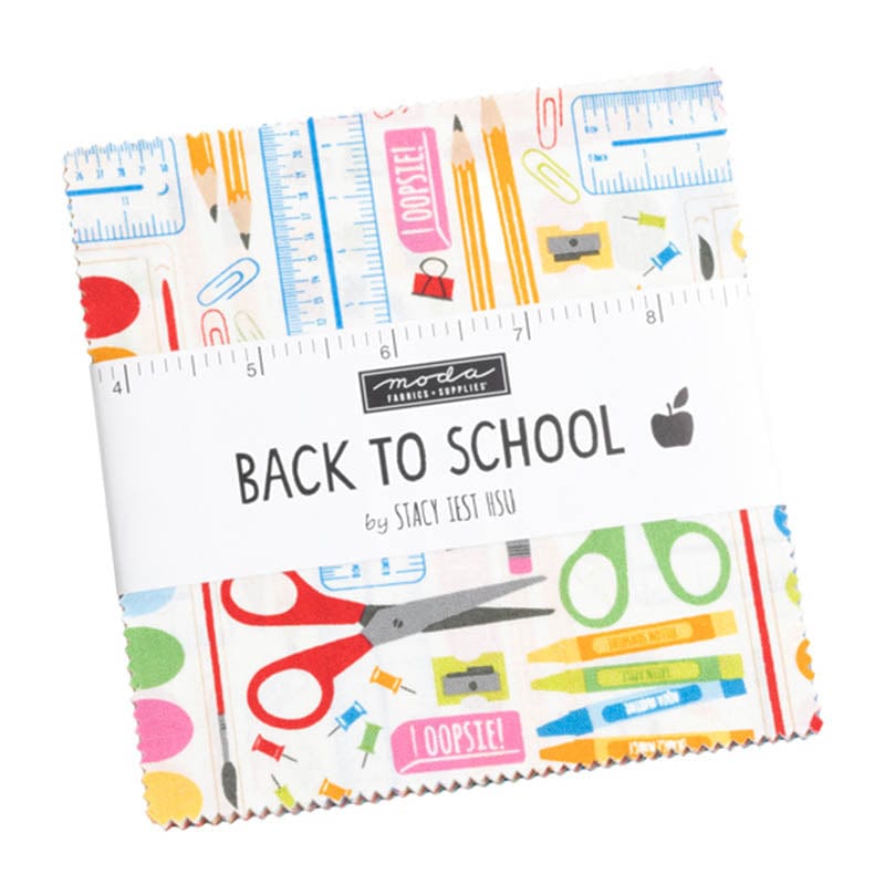 Moda Fabric Pre Cuts Moda Back To School Charm Pack 20890PP  - The Sewing Studio