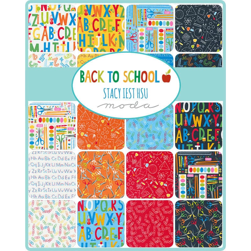 Moda Fabric Pre Cuts Moda Back To School Charm Pack 20890PP  - The Sewing Studio