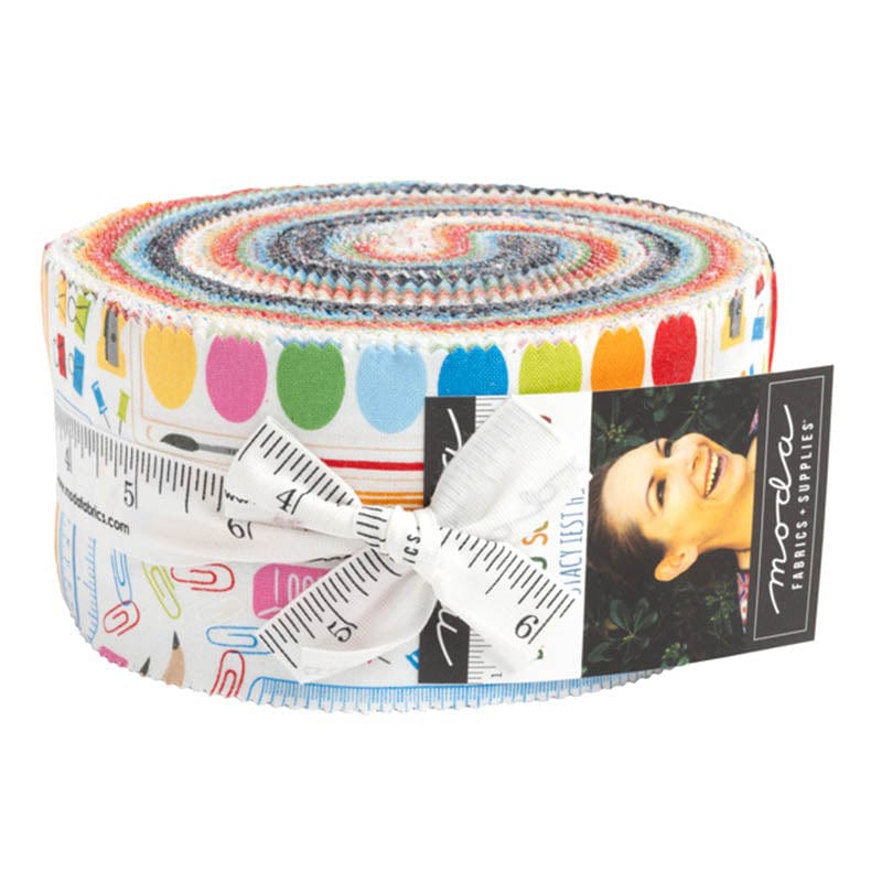 Moda Fabric Pre Cuts Moda Back To School Jelly Roll 20890JR  - The Sewing Studio