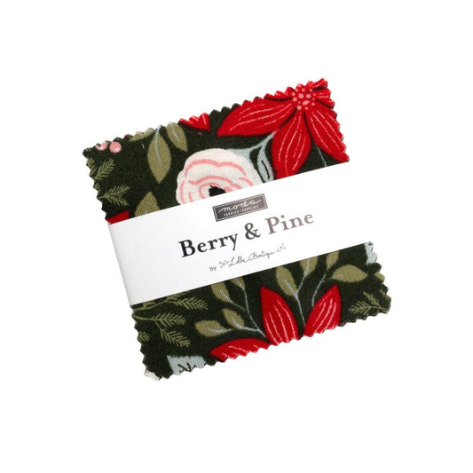 Moda Fabric Pre Cuts Moda Berry and Pine Mini Charm Pack 5240MC  - The Sewing Studio