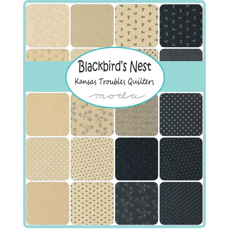 Moda Fabric Pre Cuts Moda Blackbirds Nest Charm Pack 9750PP  - The Sewing Studio