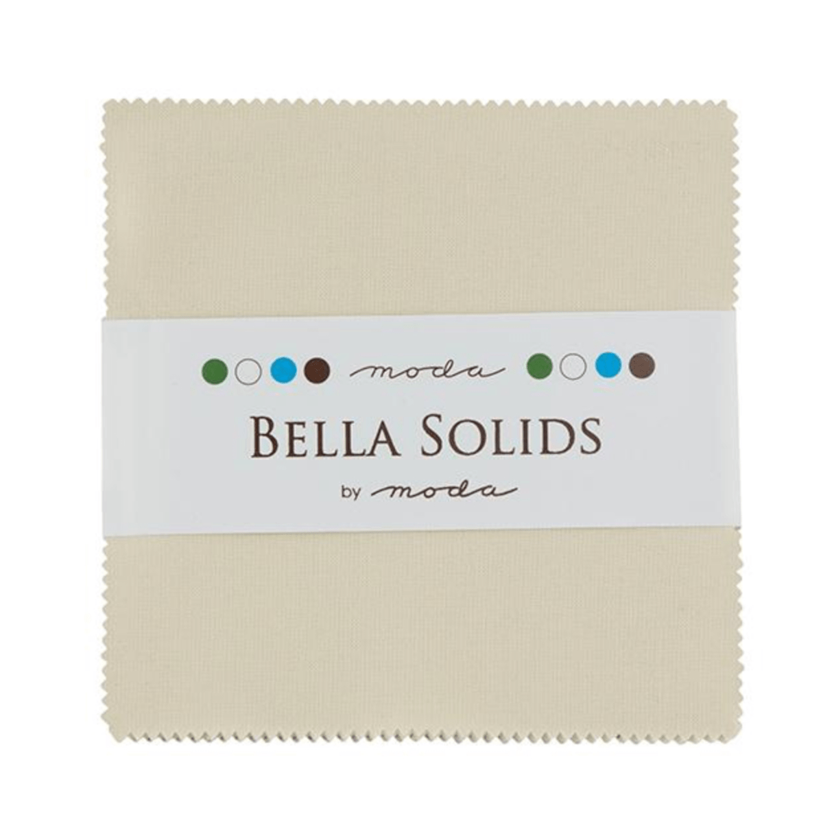 Moda Fabric Pre Cuts Moda Fabric Bella Solids Charm Pack Natural  - The Sewing Studio