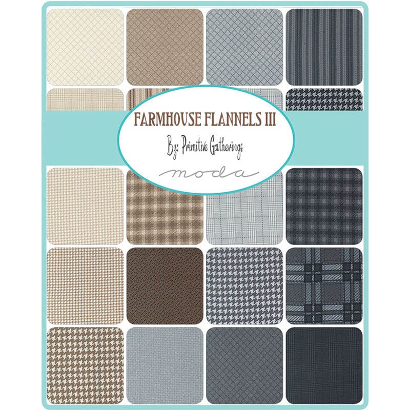 Moda Fabric Pre Cuts Moda Farmhouse Flannels III Charm Pack 49270PPF  - The Sewing Studio