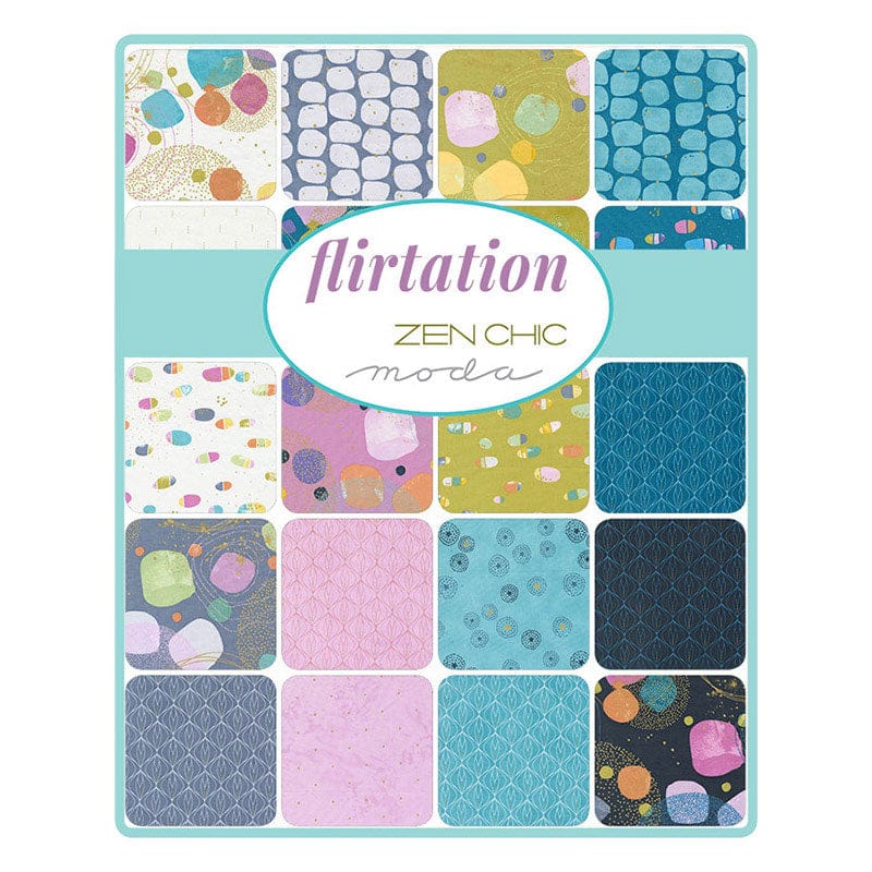 Moda Fabric Pre Cuts Moda Flirtation Charm Pack 1830PP  - The Sewing Studio