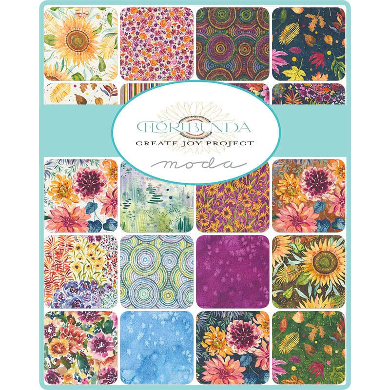 Moda Fabric Pre Cuts Moda Floribunda Charm Pack 39800PP  - The Sewing Studio