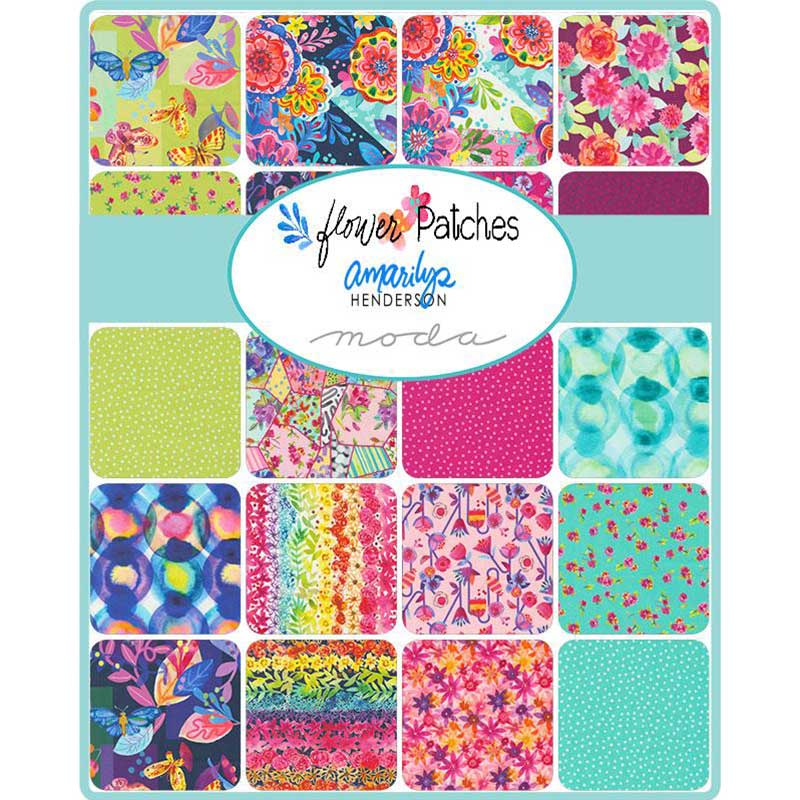 Moda Fabric Pre Cuts Moda Flower Patches Charm Pack 21820PP  - The Sewing Studio