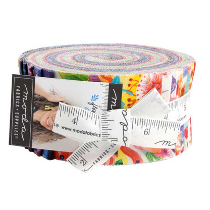 Moda Fabric Pre Cuts Moda Flower Patches Jelly Roll 21820JR  - The Sewing Studio