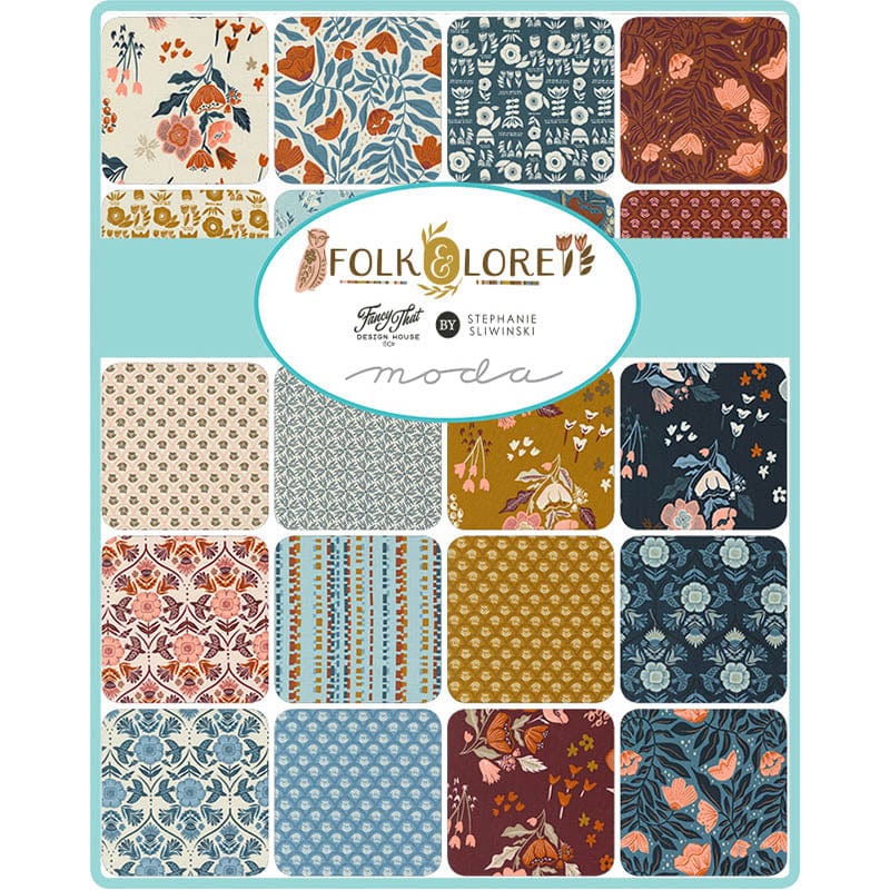 Moda Fabric Pre Cuts Moda Folk & Lore Charm Pack 45600PP  - The Sewing Studio