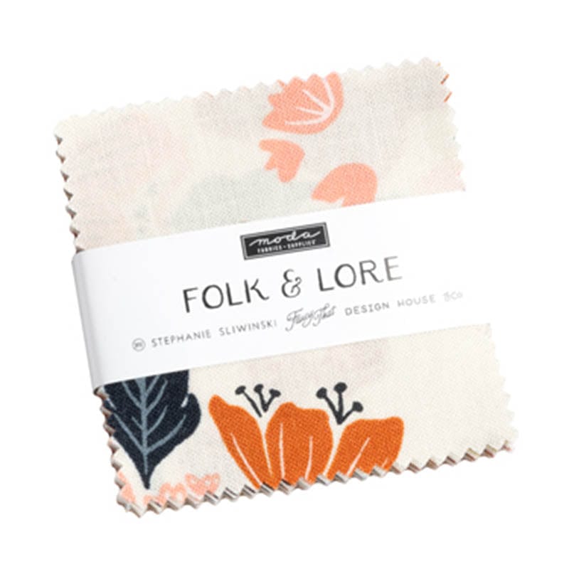 Moda Fabric Pre Cuts Moda Folk & Lore Mini Charm 45600MC  - The Sewing Studio