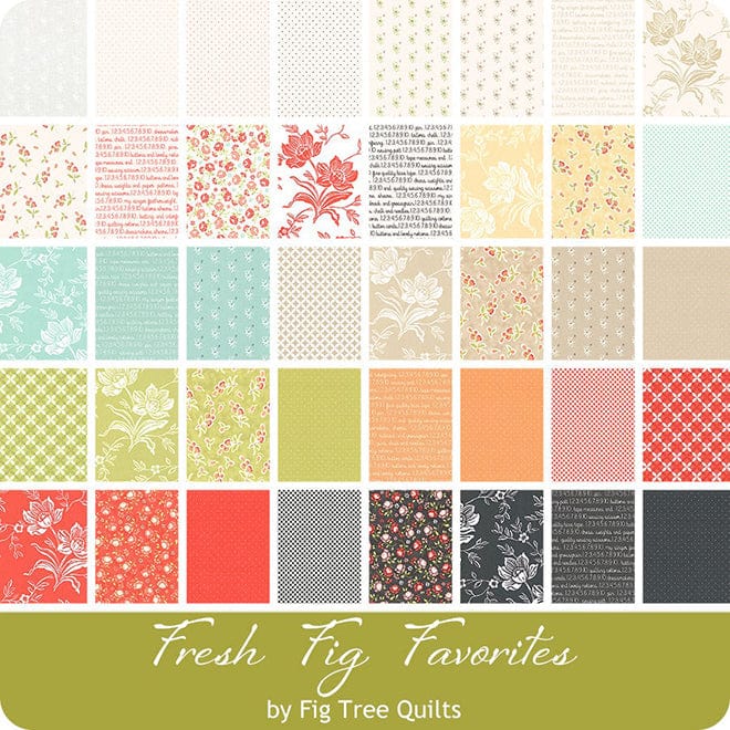 Moda Fabric Pre Cuts Moda Fresh Fig Favorites Honey Bun  - The Sewing Studio