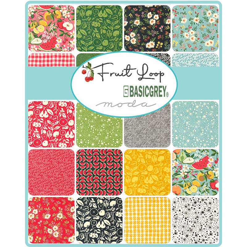 Moda Fabric Pre Cuts Moda Fruit Loop Fat Quarter Pack 30 Piece 30730AB  - The Sewing Studio