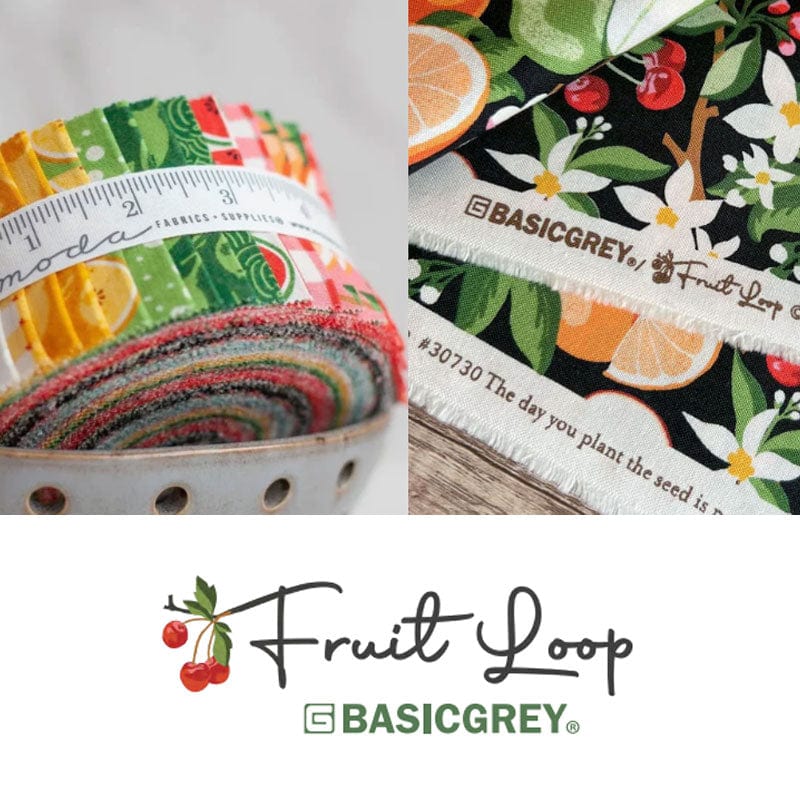 Moda Fabric Pre Cuts Moda Fruit Loop Fat Quarter Pack 30 Piece 30730AB  - The Sewing Studio