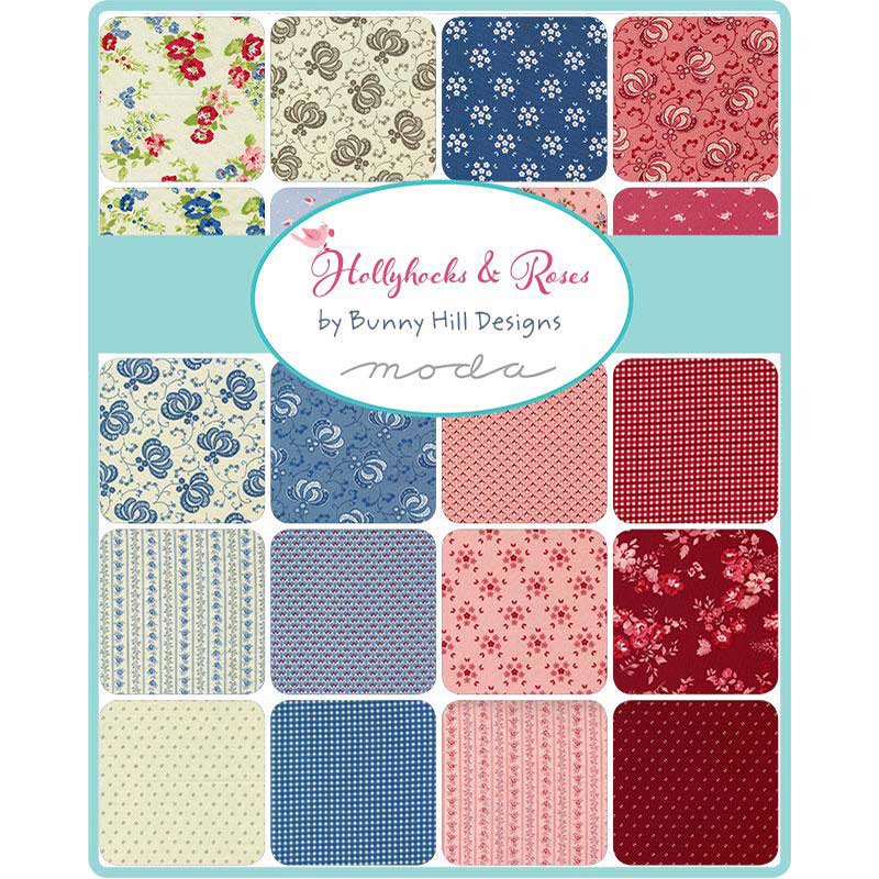 Moda Fabric Pre Cuts Moda Hollyhocks And Roses Charm Pack 3050PP  - The Sewing Studio