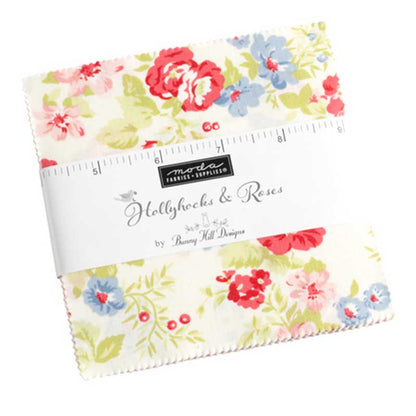 Moda Fabric Pre Cuts Moda Hollyhocks And Roses Charm Pack 3050PP  - The Sewing Studio