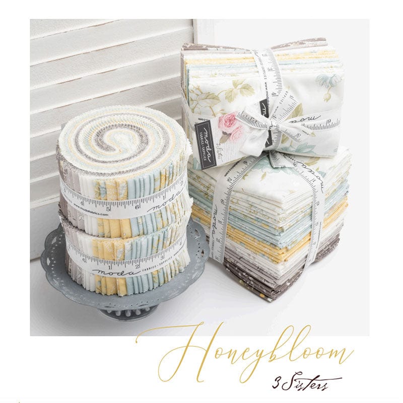 A bundle of 3 precuts: layer cake, fat quarter store and a honey bun