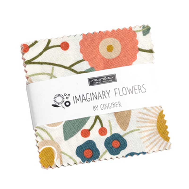 Moda Fabric Pre Cuts Moda Imaginary Flowers Mini Charm 48380MC  - The Sewing Studio