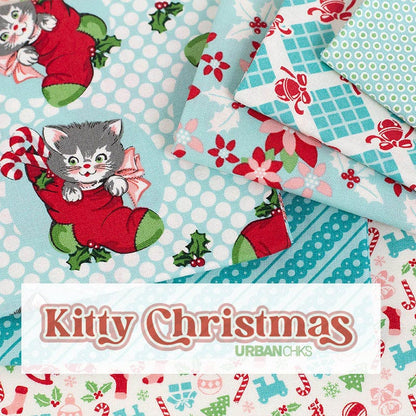 Moda Fabric Pre Cuts Moda Kitty Christmas Charm Pack 31200PP  - The Sewing Studio