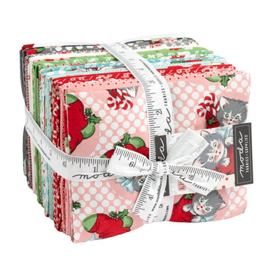 Moda Fabric Pre Cuts Moda Kitty Christmas Fat Quarter Pack 31 Piece 31200AB  - The Sewing Studio for sale UK - The Sewing Studio