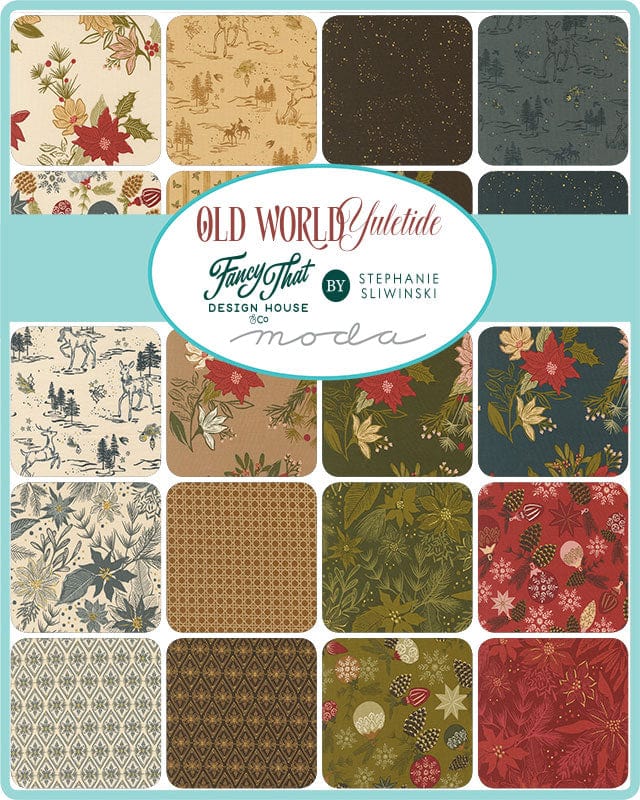 Moda Fabric Pre Cuts Moda Old World Yuletide Jelly Roll 45620JR  - The Sewing Studio