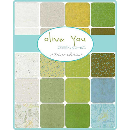 Moda Fabric Pre Cuts Moda Olive You Charm Pack 1880PP  - The Sewing Studio