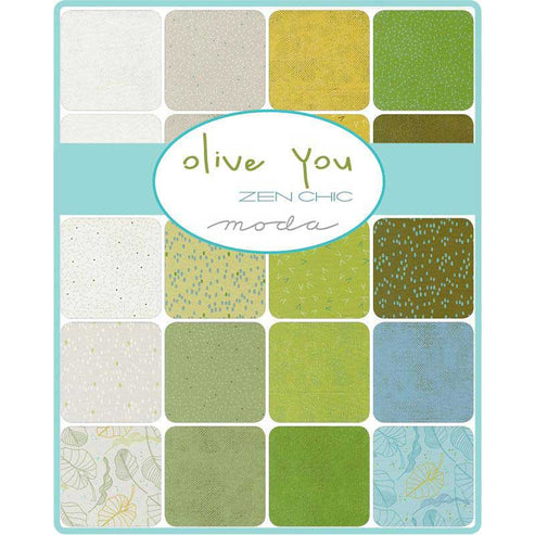 Moda Fabric Pre Cuts Moda Olive You Charm Pack 1880PP  - The Sewing Studio