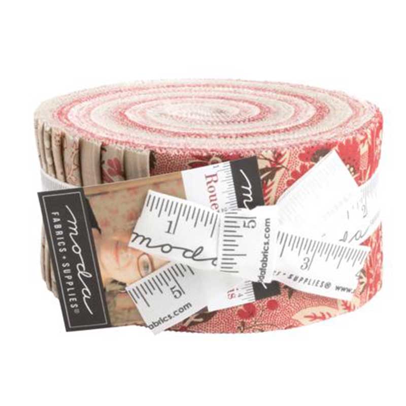 Moda Fabric Pre Cuts Moda Rouenneries Trois Jelly Roll 13960JR  - The Sewing Studio