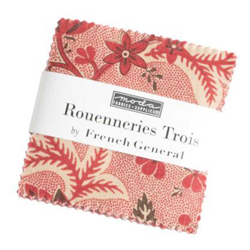 Moda Fabric Pre Cuts Moda Rouenneries Trois Mini Charm 13960MC  - The Sewing Studio