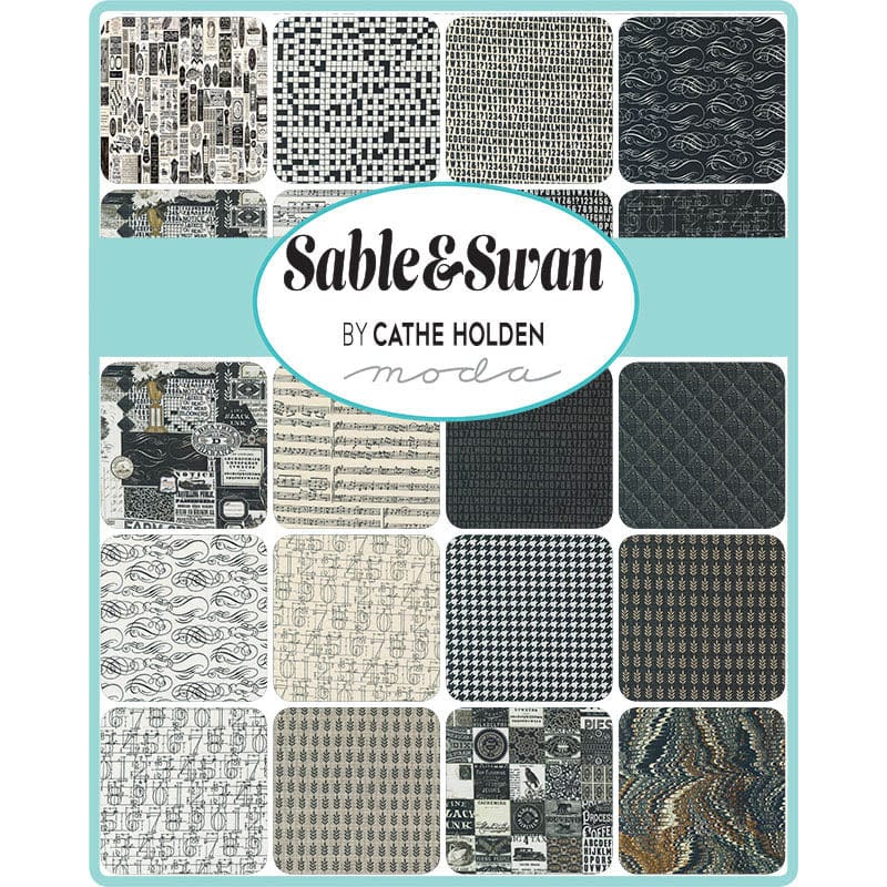 Moda Fabric Pre Cuts Moda Sable Swan Charm Pack 7440PP  - The Sewing Studio