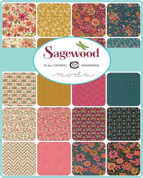 Moda Fabric Pre Cuts Moda Sagewood Charm Pack 11950PP  - The Sewing Studio